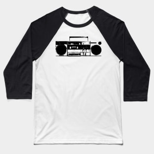 Vintage Ghetto Blaster Illustration Baseball T-Shirt